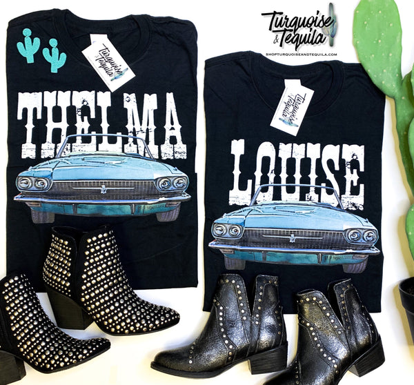 Thelma and Louise Tee – Turquoise and Tequila