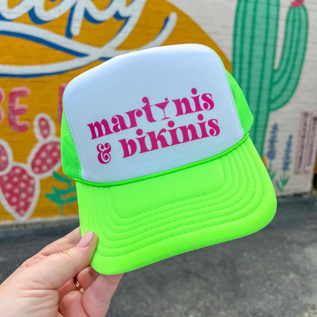 Martinis and Bikinis Trucker Cap (Multiple Color Options)
