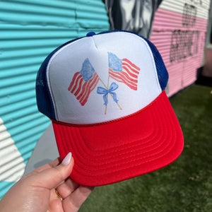 American Flag Trucker Hat