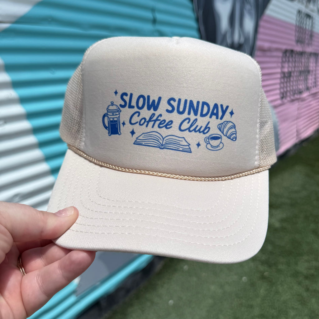Slow Sunday Coffee Club Trucker Cap (Multiple Color Options)