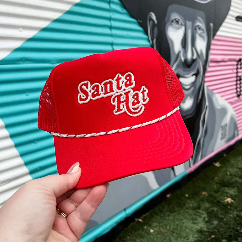 Santa Hat Trucker Cap (Multiple Color Options)