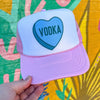 Vodka Conversation Heart Trucker Cap (Multiple Color Options)