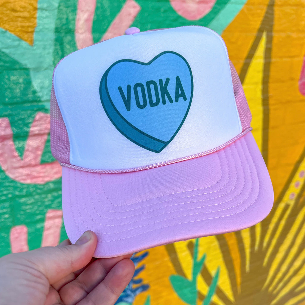 Vodka Conversation Heart Trucker Cap (Multiple Color Options)