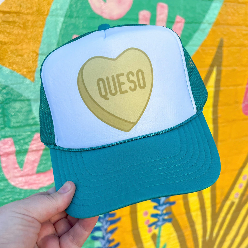 Queso Conversation Heart Trucker Cap (Multiple Color Options)