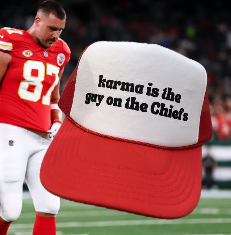 Karma is the Guy on the Chiefs Trucker Cap