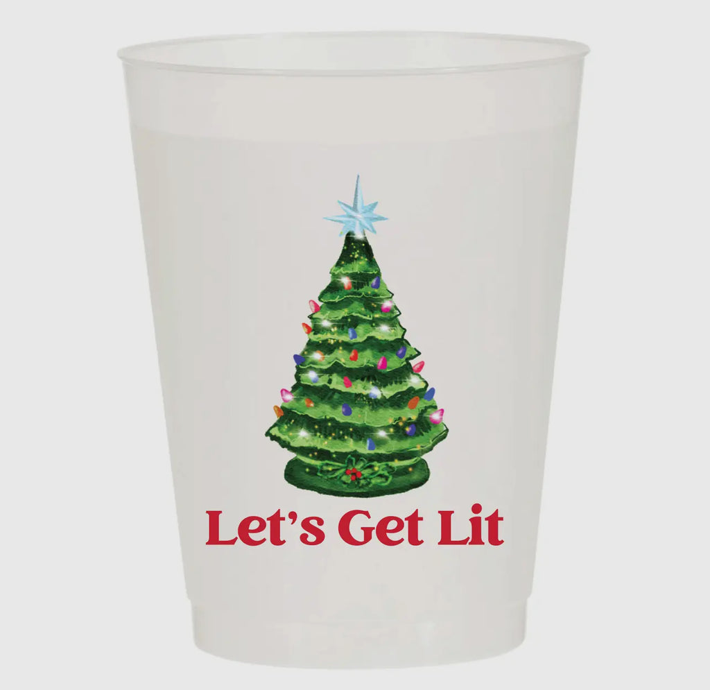 Let’s Get Lit Reusable Plastic Cups- PACK OF 10