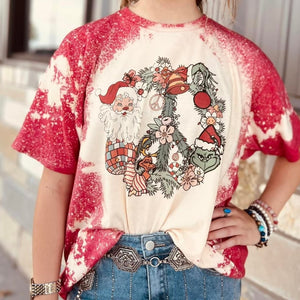 Christmas Peace Wreath Tee