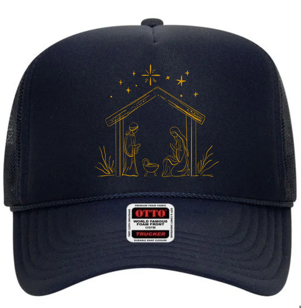 Away in a Manger Trucker Cap (Multiple Color Options)