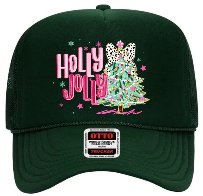 Holly Jolly Trucker Cap (Multiple Color Options)