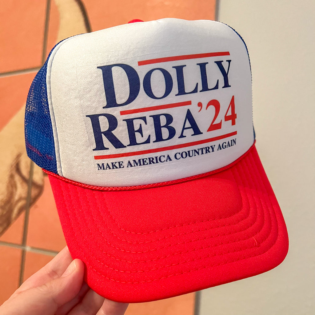 Dolly and Reba ‘24 Presidencial Campaign Trucker Hat