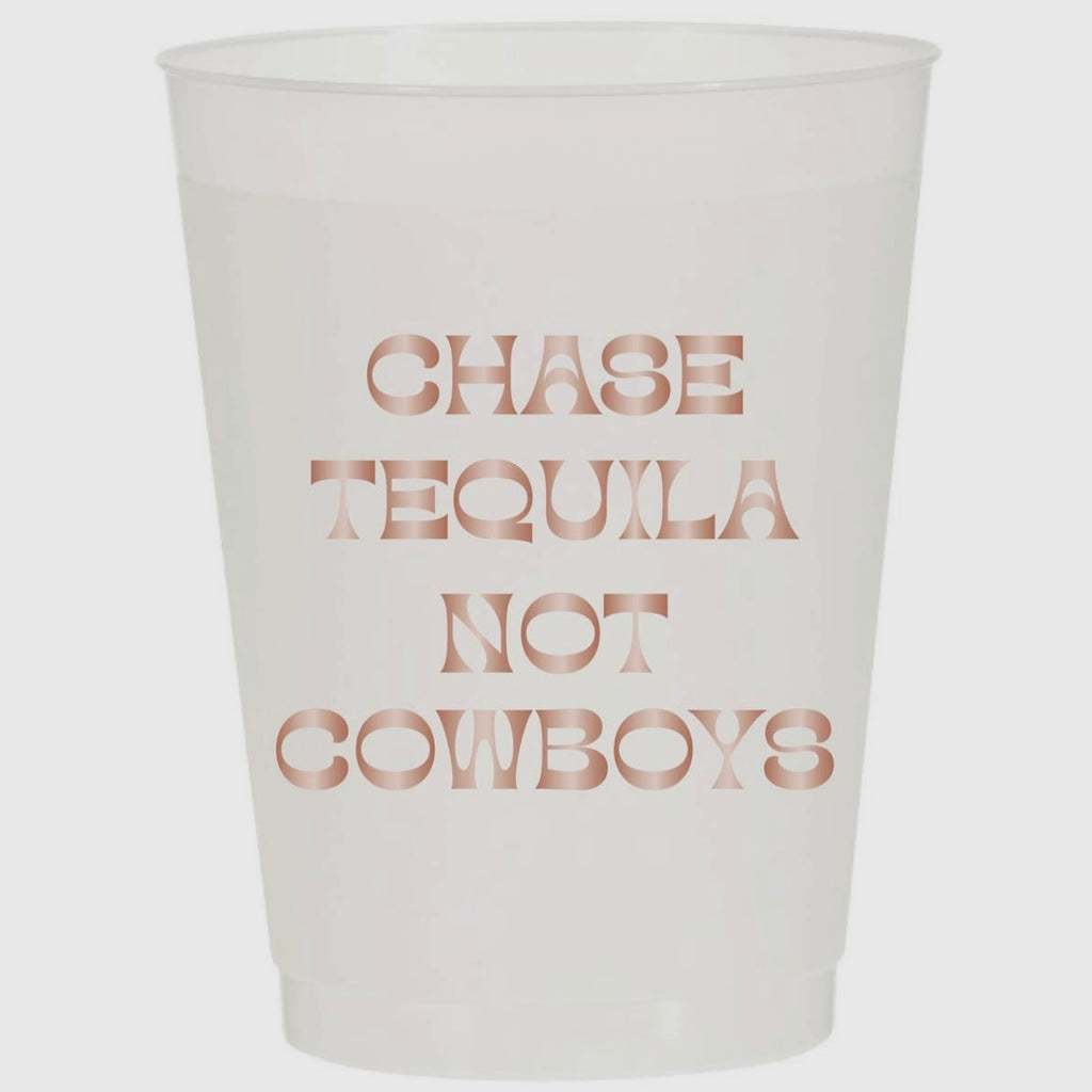 Chase Tequila Not Cowboys Reusable Cups (PACK OF 6)