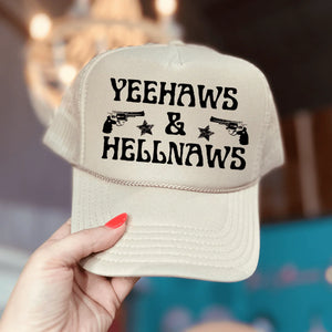 Yeehaws and Hellnaws Trucker Cap (Multiple Color Options)