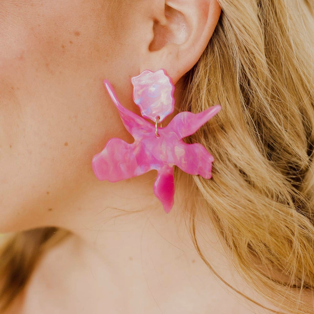 Flora Earrings - Orchid Purple