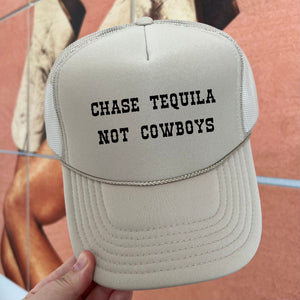 Chase Tequila, Not Cowboys Trucker Cap (Multiple Color Options)