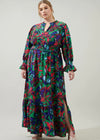 Tropical State Of Mind Leandra Ruffle Maxi Dress Curve