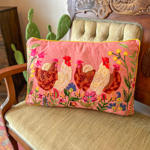 Chicken on Decorative Pillows