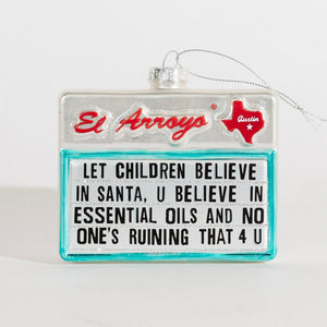 Christmas Ornament - Believe in Santa