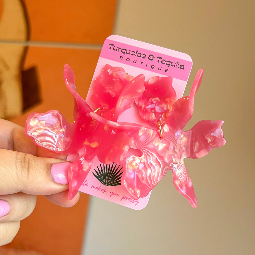 Flora Earrings - Azalea Pink
