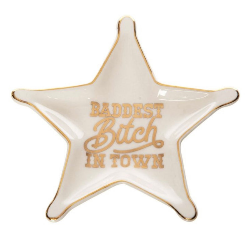 Baddest Bitch In Town Ceramic Trinket Tray