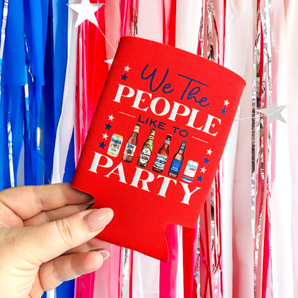 We the People Like to Party Drink Sleeve