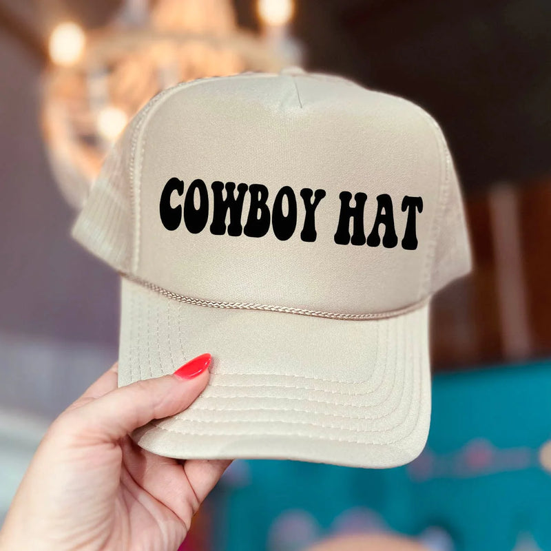 Cowboy Hat Trucker Cap (Multiple Color Options)
