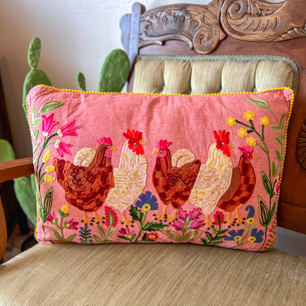 Chicken on Decorative Pillows
