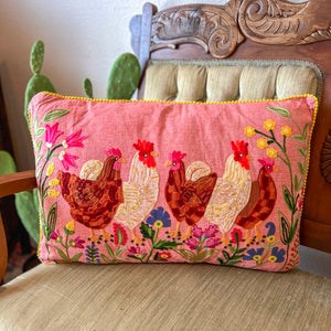 Chicken on Decorative Pillows