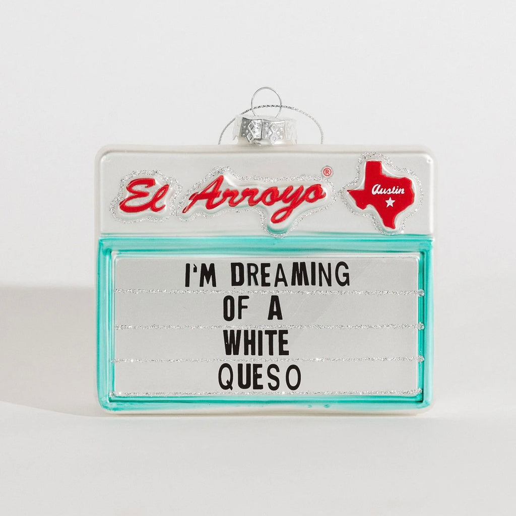 Christmas Ornament - Dreaming of a White Queso