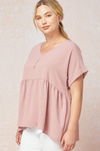 Mia Babydoll Top - Rosewood