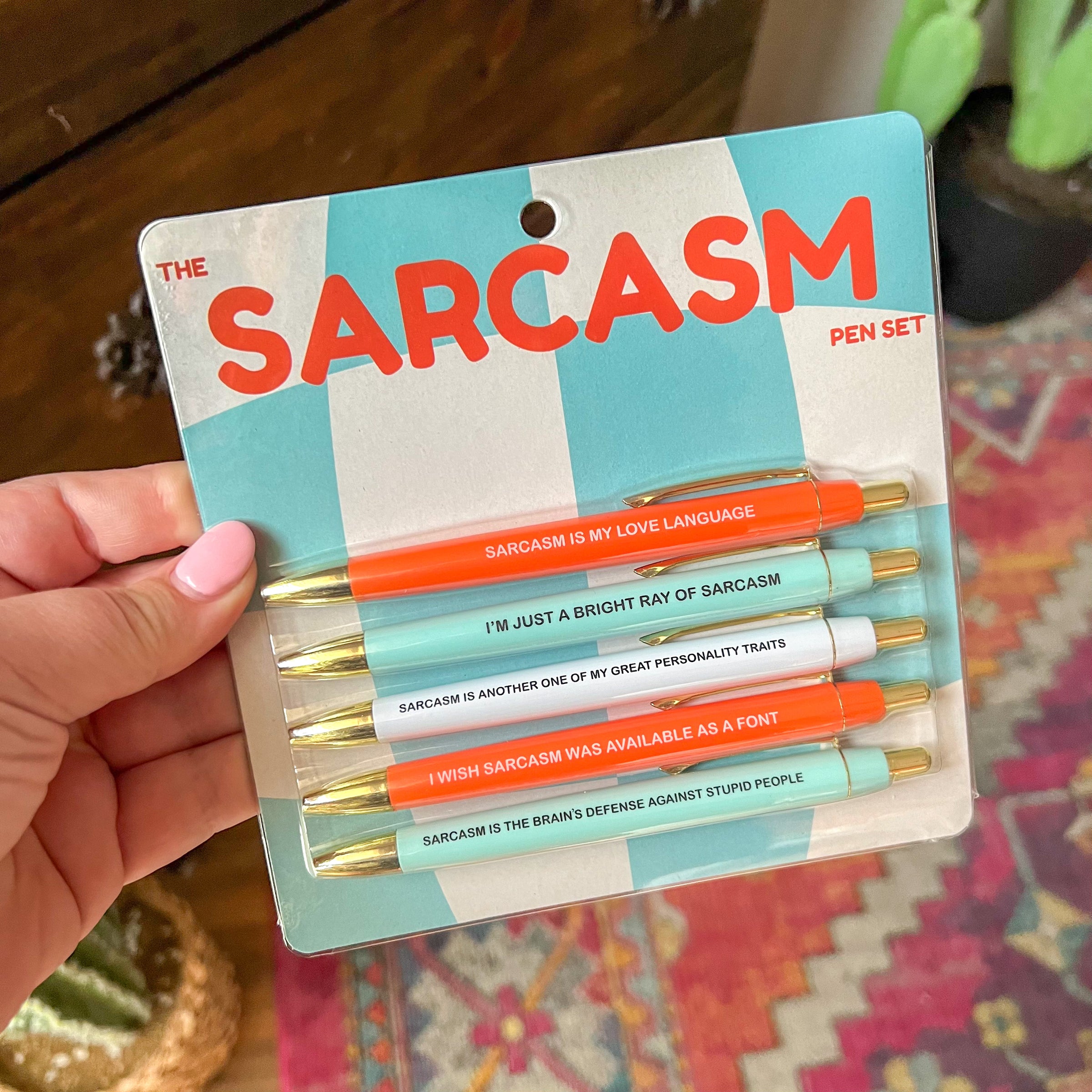 Sarcasm Pen Set – Turquoise and Tequila