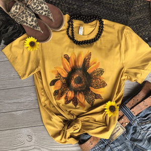 Leopard Sunflower Tee