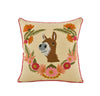 Donkey in Wreath Decorative Pillows
