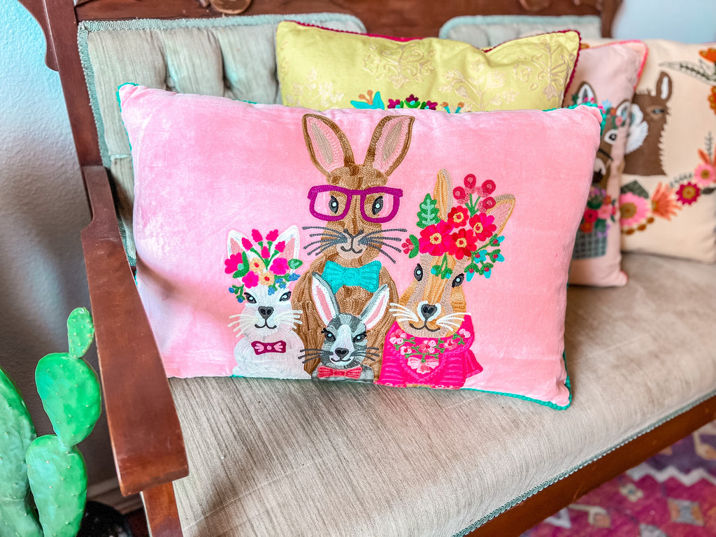Rabbit Selfie Decorative Pillows