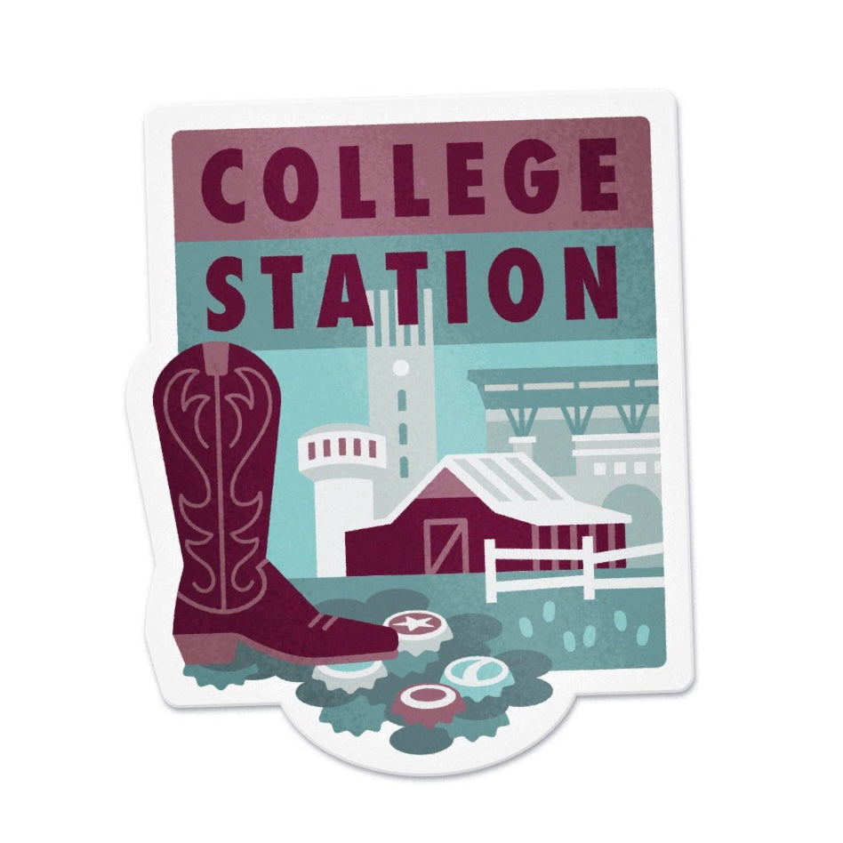 Texas Town Stickers