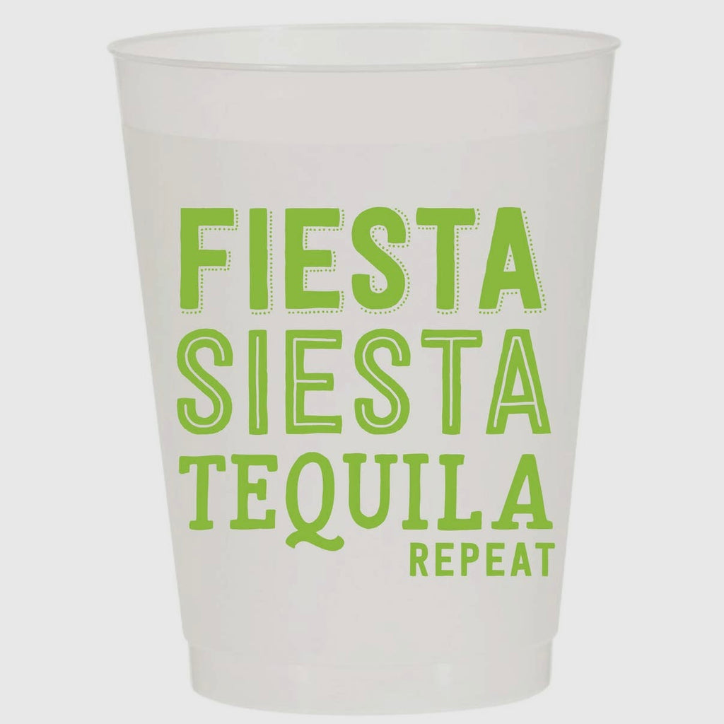 Fiesta Siesta Tequila Repeat Reusable Cups (PACK OF 6)