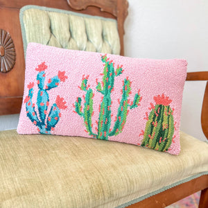 Pretty Cactus Hook Pillow