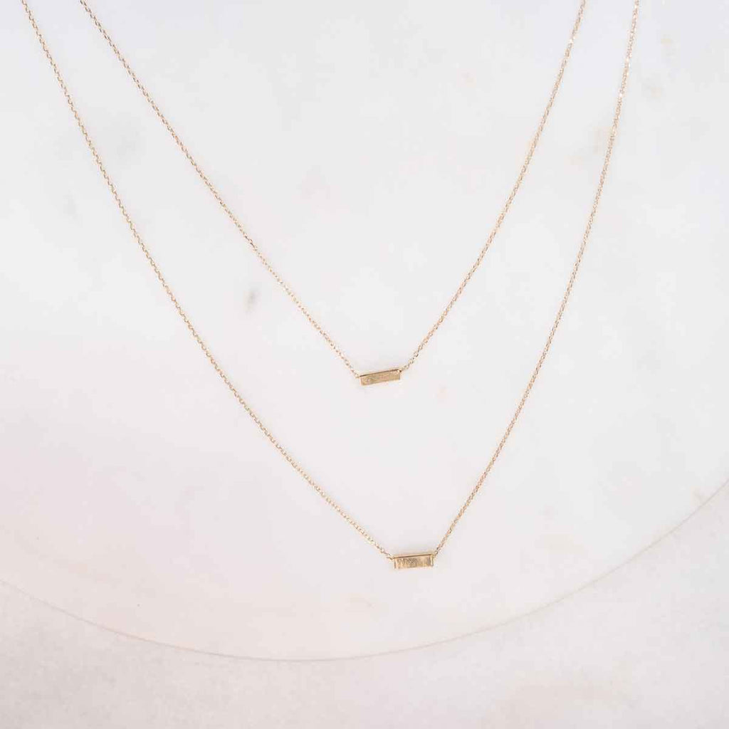 Double Petite Bar Necklace