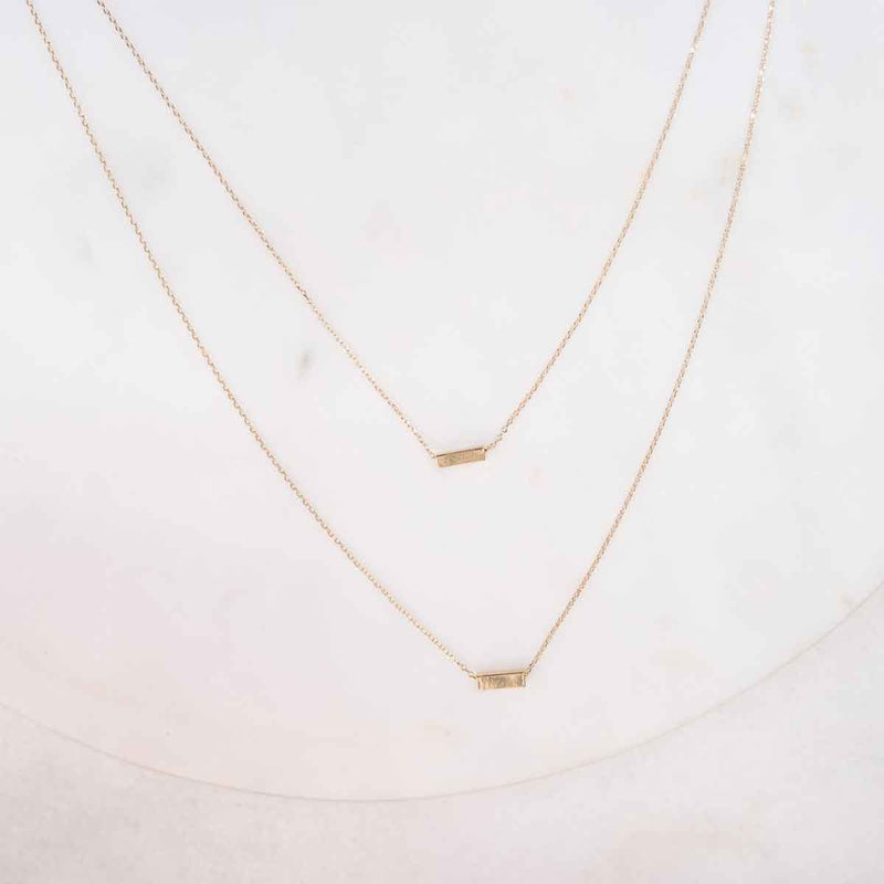 Double Petite Bar Necklace