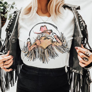 Cowgirl with Fringe Tee