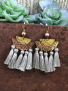 Tassel Earrings (gray and black)