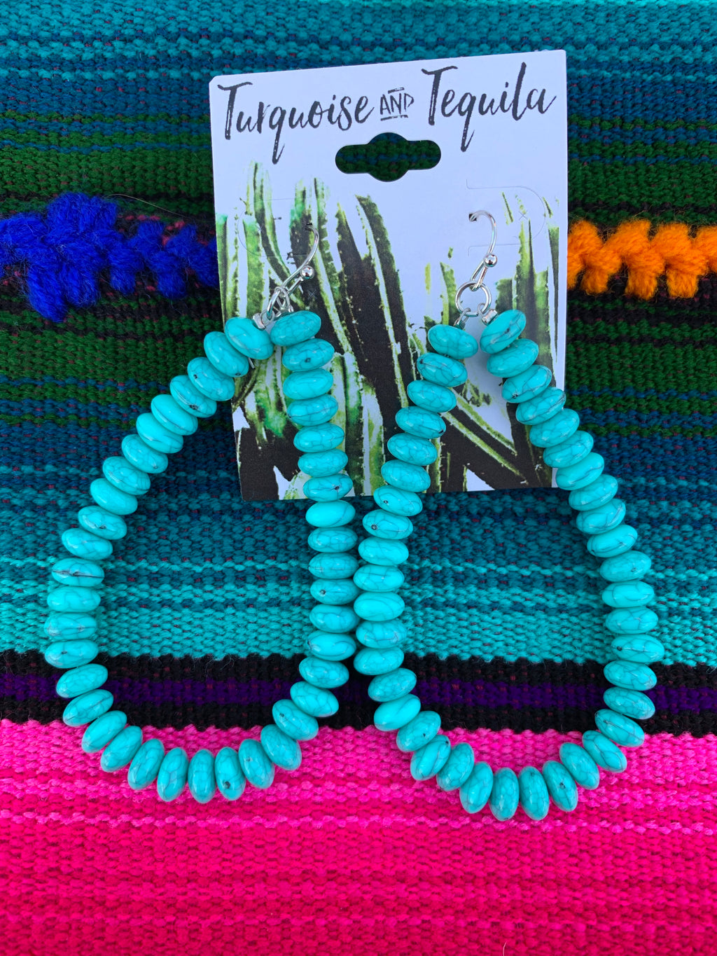 Turquoise Hoop Earrings