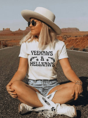 Yeehaws and Hellnaws Tee