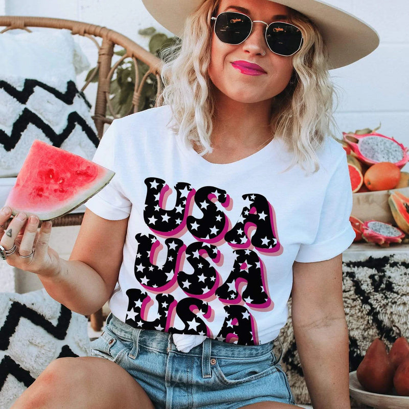 USA with Stars Tee