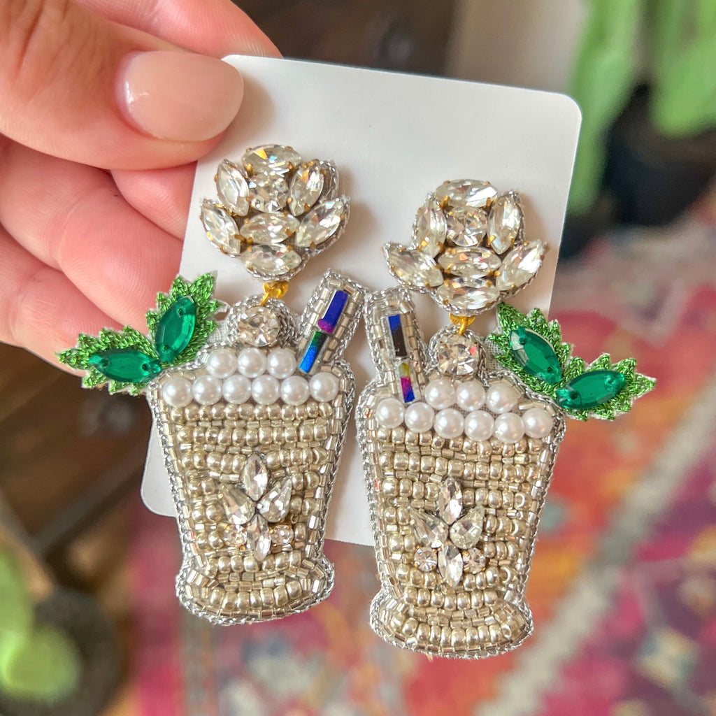Derby Mint Julep Earrings