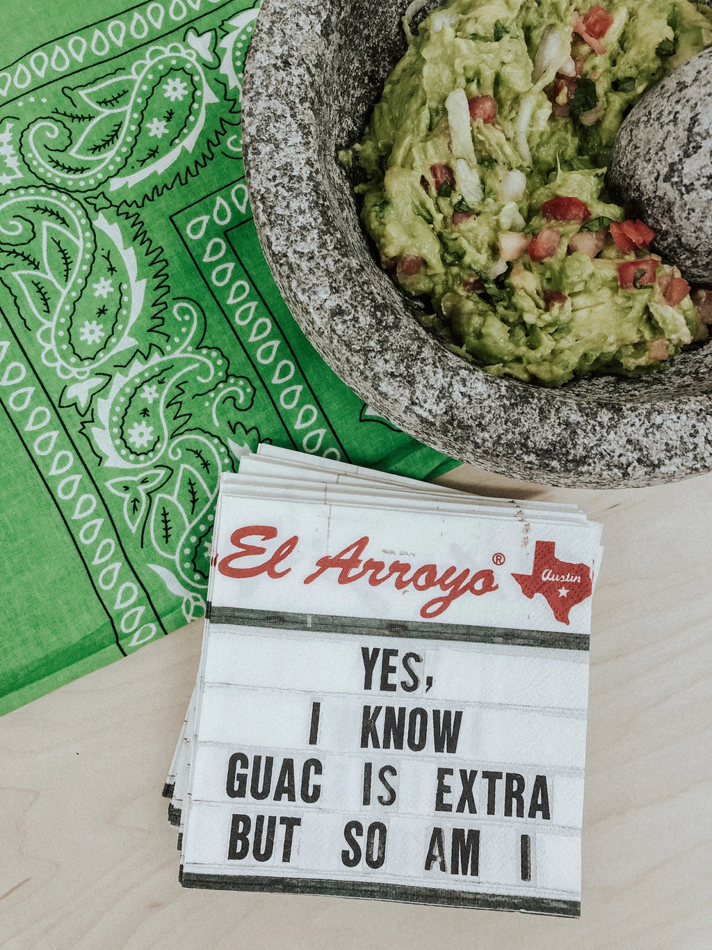 El Arroyo Cocktail Napkins- Guac is Extra