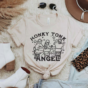 Honky Tonk Angel Tee (multiple colors)