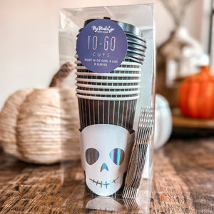 Holographic Skull To-Go Cozy Coffee Cup