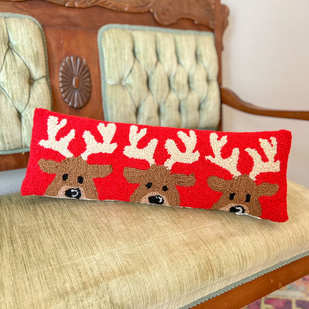 Santa’s Reindeer Hook Pillow