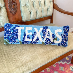 Texas Bluebonnet Hook Pillow