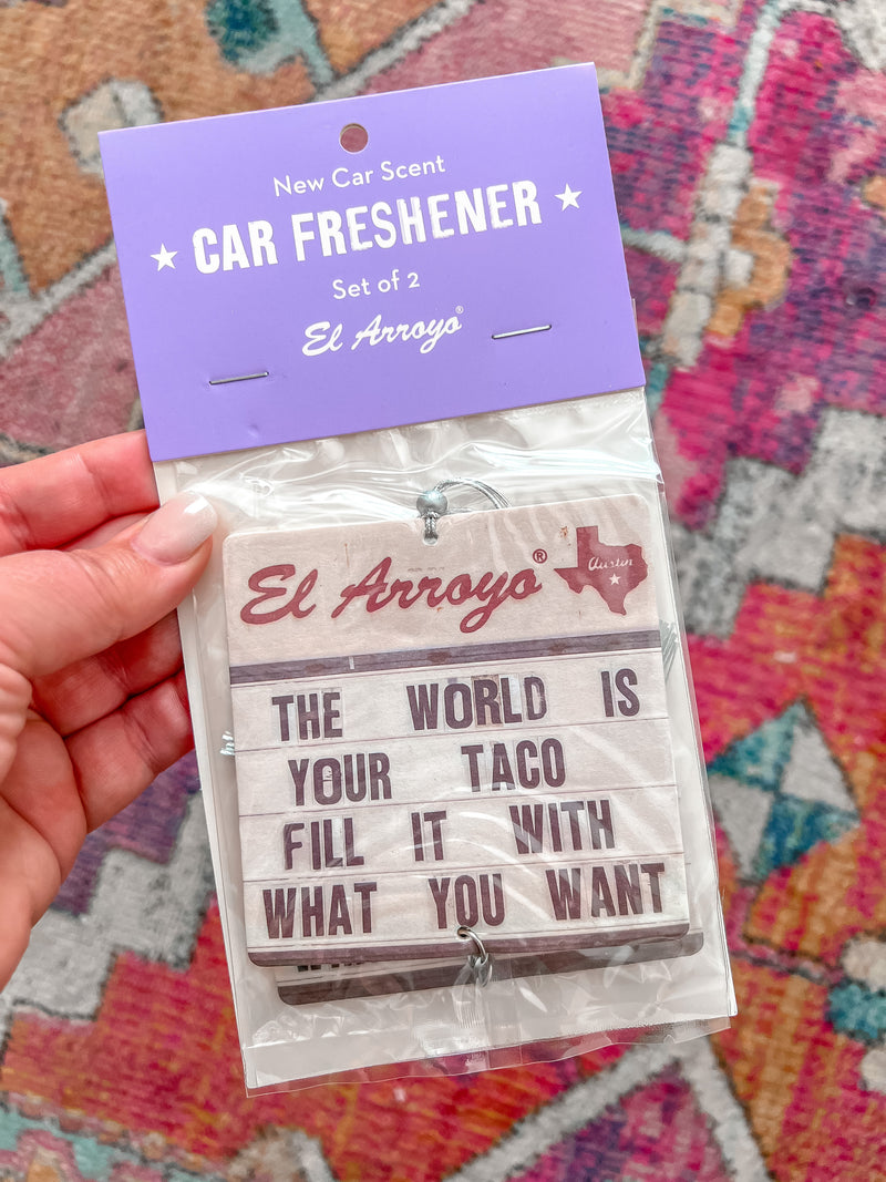 El Arroyo Car Air Freshener (2 Pack) - World is Your Taco